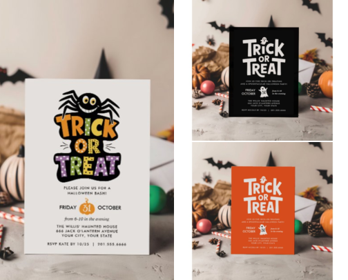Spooky Halloween Stationary cover photo collage