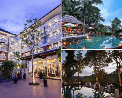 "Escape to Paradise: Top-Rated Villas and Hotels Await" cover photo collage