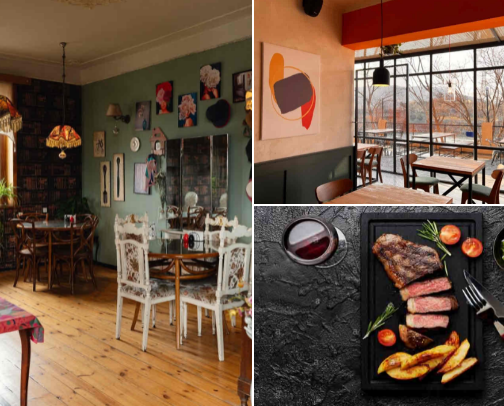 Cafes and Restaurants in Rustavi cover photo collage