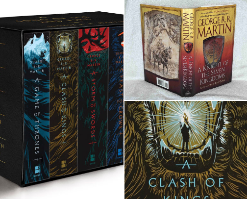 Books by George R. R. Martin (a.k.a. The Man Who Made Us All Suffer) cover photo collage