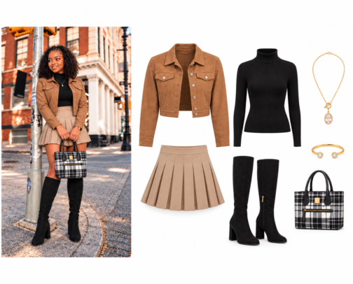 City Strolls in Suede & Plaid cover photo collage