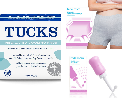 Holy grails of postpartum cover photo collage