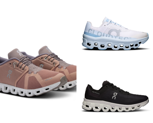 On cloud shoes cover photo collage