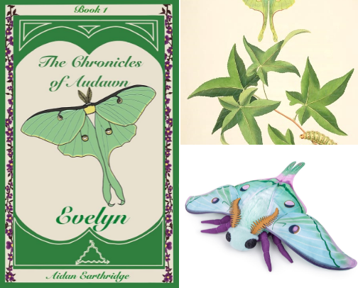Luna Moth theme gifts cover photo collage