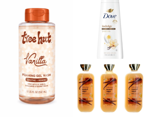 Fav body washes 💕 cover photo collage