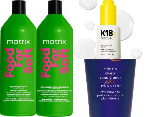 Damaged Hair MUST HAVES cover photo collage
