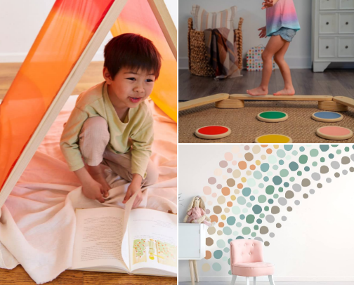 Waldorf/Montessori Inspired Playroom Decor cover photo collage