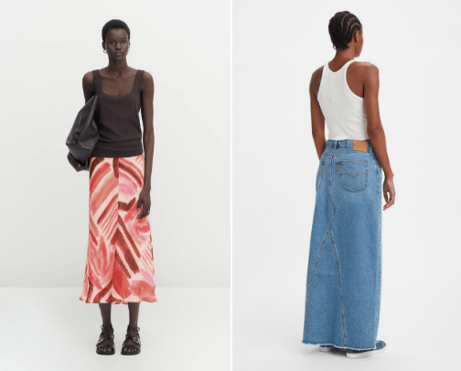 Maxi skirts: THE 2025 fashion trend cover photo collage
