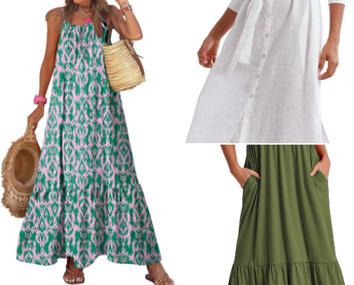 The Ultimate Summer Linen & Cotton Dress Guide (Sizes XS-4X) cover photo collage