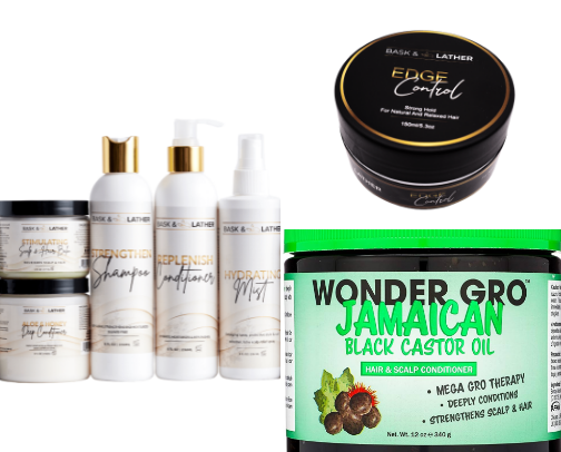Hair Care products cover photo collage