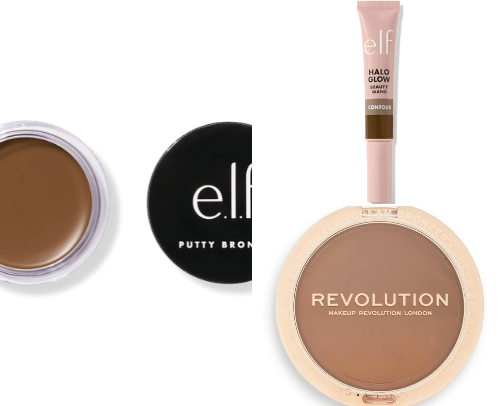 Cream/Liquid Bronzer & Contours cover photo collage