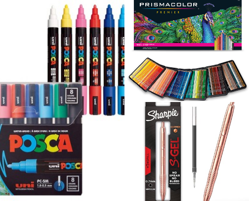 Art supplies cover photo collage