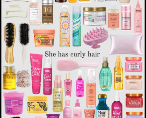 curly hair products! cover photo collage