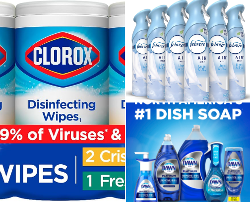 cleaning supplies cover photo collage