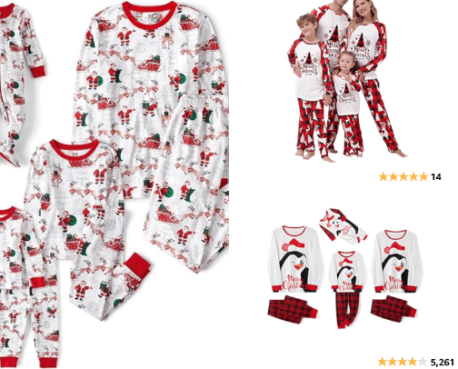 Christmas Family Matching Outfits cover photo collage