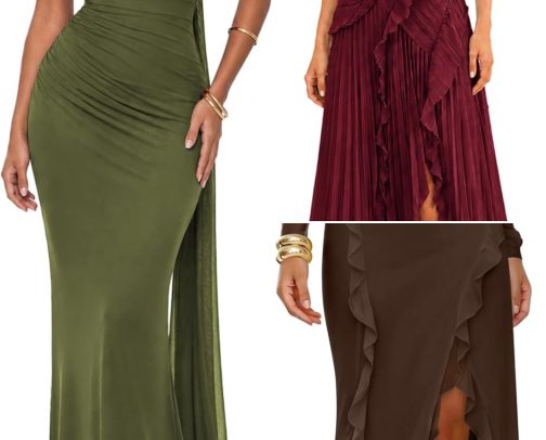Fall/Winter Wedding Guest Dresses cover photo collage