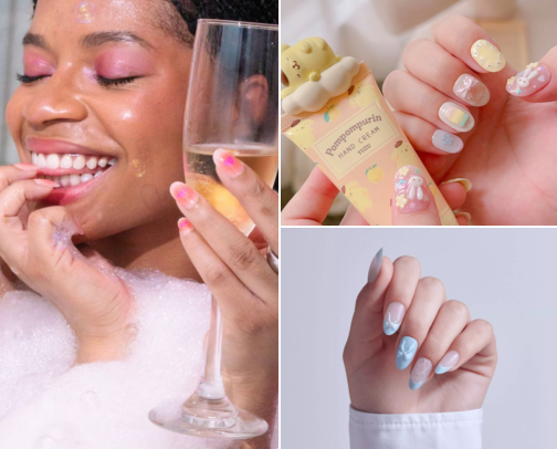 Cute Press-On Nails I Love | Soft Nail Inspo cover photo collage