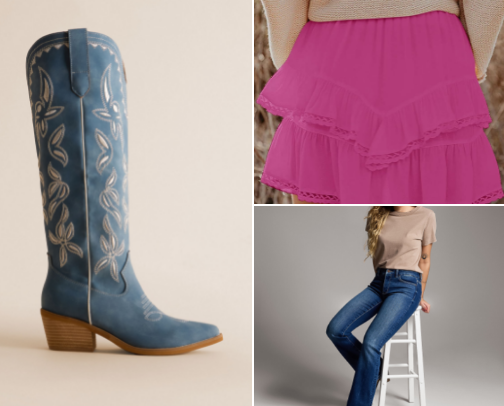 Western fashion cover photo collage