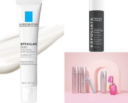 Fave skincare for acne cover photo collage