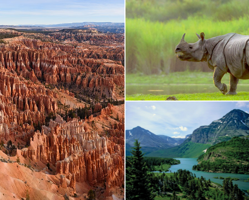 Most Beautiful National Parks in the World cover photo collage