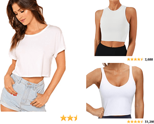 Women's Tops, Crops and Bodysuits cover photo collage