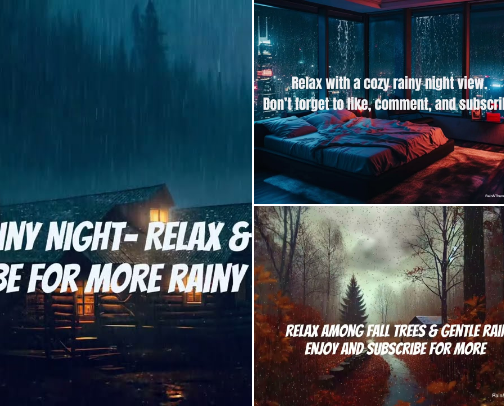 Relaxing Rain & Calm Videos cover photo collage