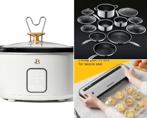 Kitchen gadgets cover photo collage