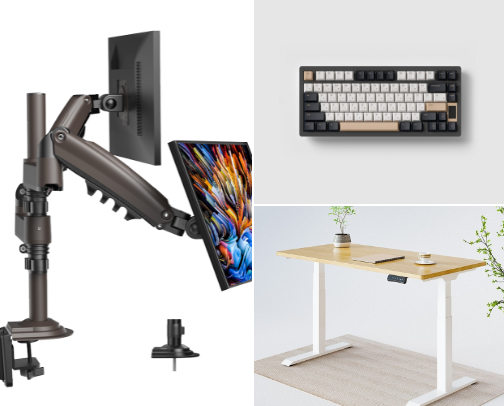 Guide to Aesthetic Desk Setup cover photo collage