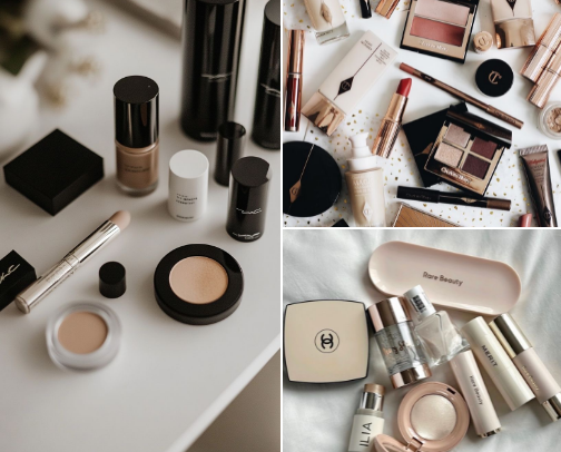 this is how to achive an it makeup routine 💄this are some of my favs 😻🩷 cover photo collage