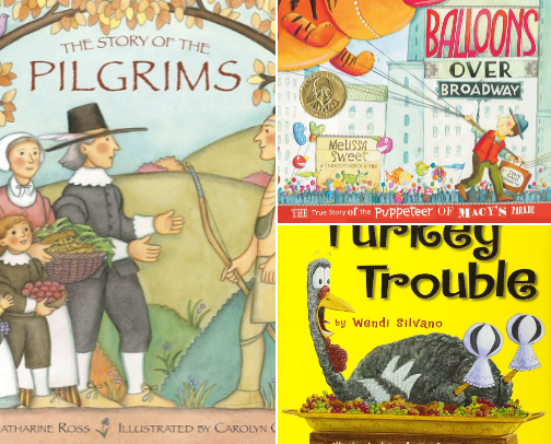 Thanksgiving Picture Book List cover photo collage