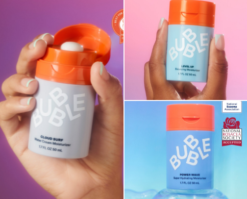 Bubble skincare cover photo collage