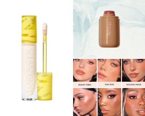 Clean girl make up look🧚🏻‍♀️ cover photo collage