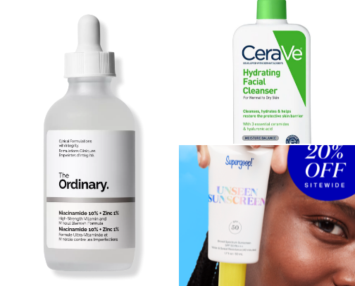 For combination skin with acne. cover photo collage