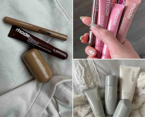 My Honest Glow with RHODE makeup and skincare cover photo collage