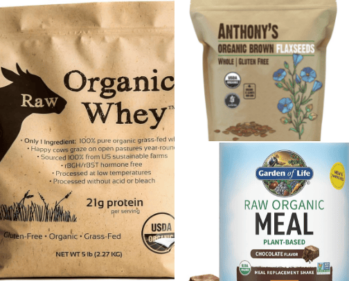 Health food products cover photo collage