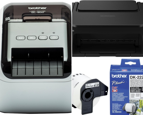 Print, Label & Send: My Practical Home Printing Kit cover photo collage