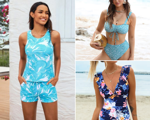 What to wear to the beach and pool cover photo collage