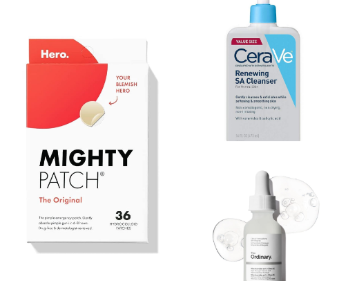 Best acne products cover photo collage