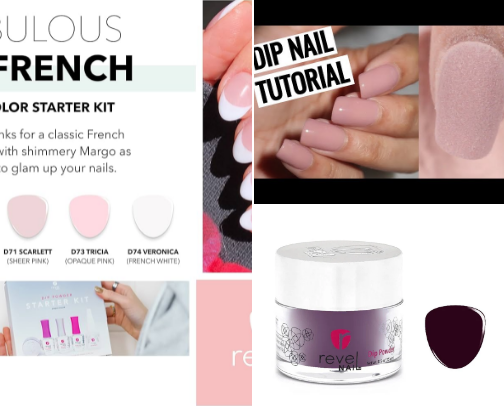 DYI dip 💅 nails cover photo collage