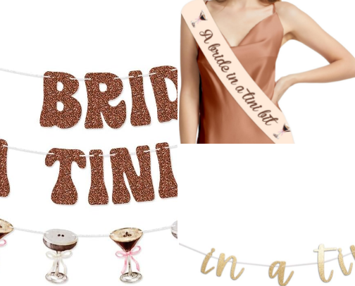 Bachelorette Themes - a bride in a tini bit cover photo collage