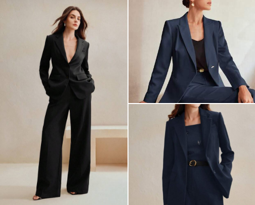 Chic Office Suits Under $100 for Ladies. cover photo collage