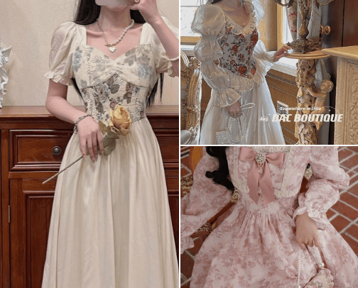 Vintage dress🎀👗👡 cover photo collage