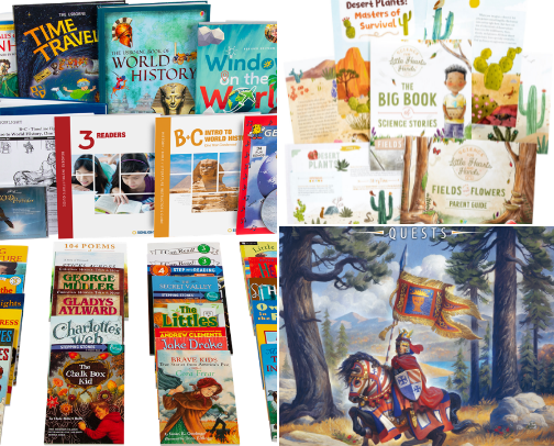 Homeschool Curriculum cover photo collage