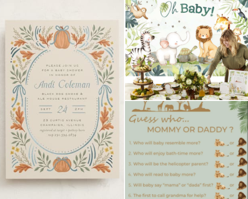 Baby shower’s ideas cover photo collage