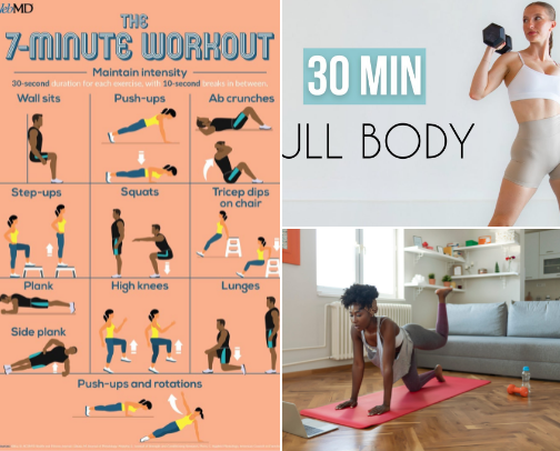 Circuit Training Workouts  For Busy People cover photo collage