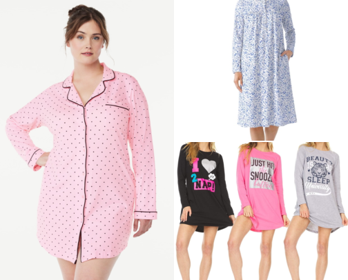 Top 10 Women's Sleepshirts cover photo collage