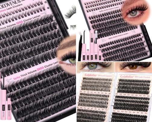 my favorite lash cluster essentials + must have tools cover photo collage