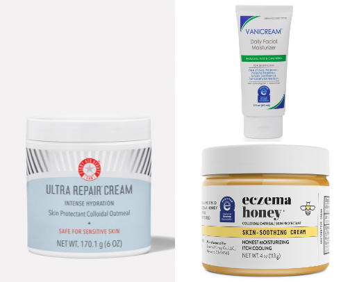 Moisturizers for eczema skin cover photo collage