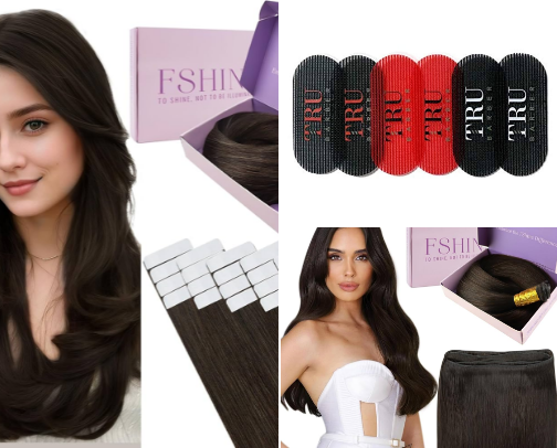 Hair Extensions at HOME cover photo collage