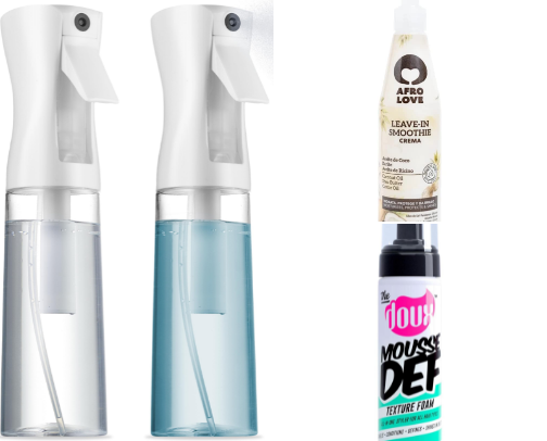 curly hair journey 🪮 cover photo collage